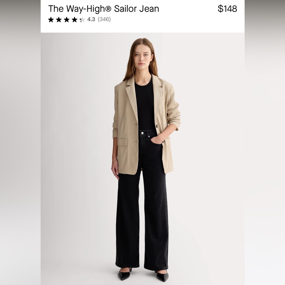 Everlane Way High Sailor Jean size 26 R